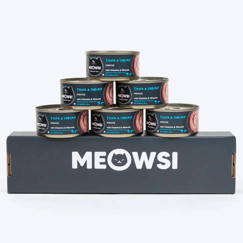 Meowsi Tuna & Shrimp Mousse Canned Wet Cat Food 80g