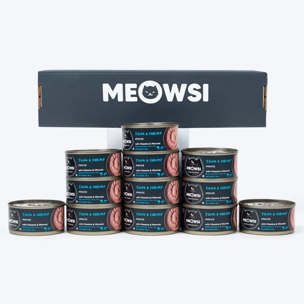 Meowsi Tuna & Shrimp Mousse Canned Wet Cat Food 80g