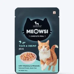Meowsi Tuna & Shrimp Pate Wet Cat Food Grain-Free 80g