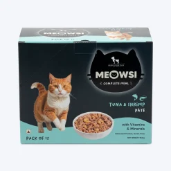 Meowsi Tuna & Shrimp Pate Wet Cat Food Grain-Free 80g