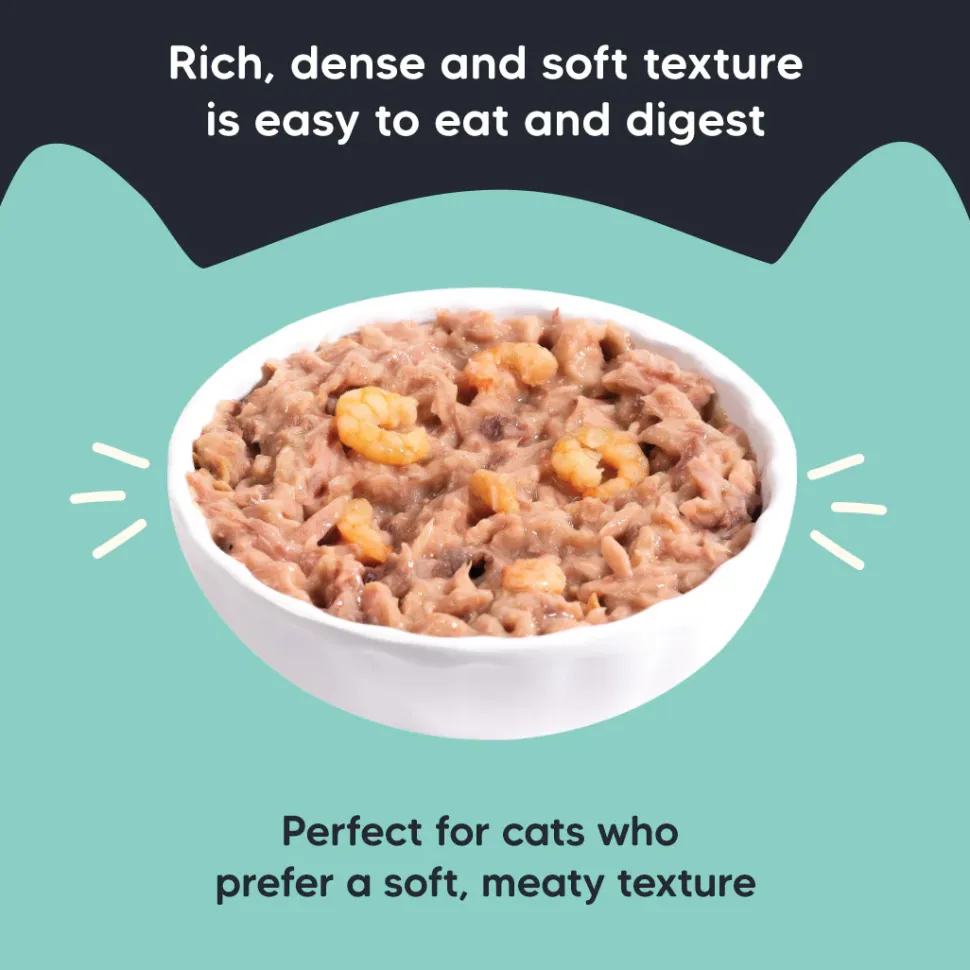 Meowsi Tuna & Shrimp Pate Wet Cat Food Grain-Free 80g