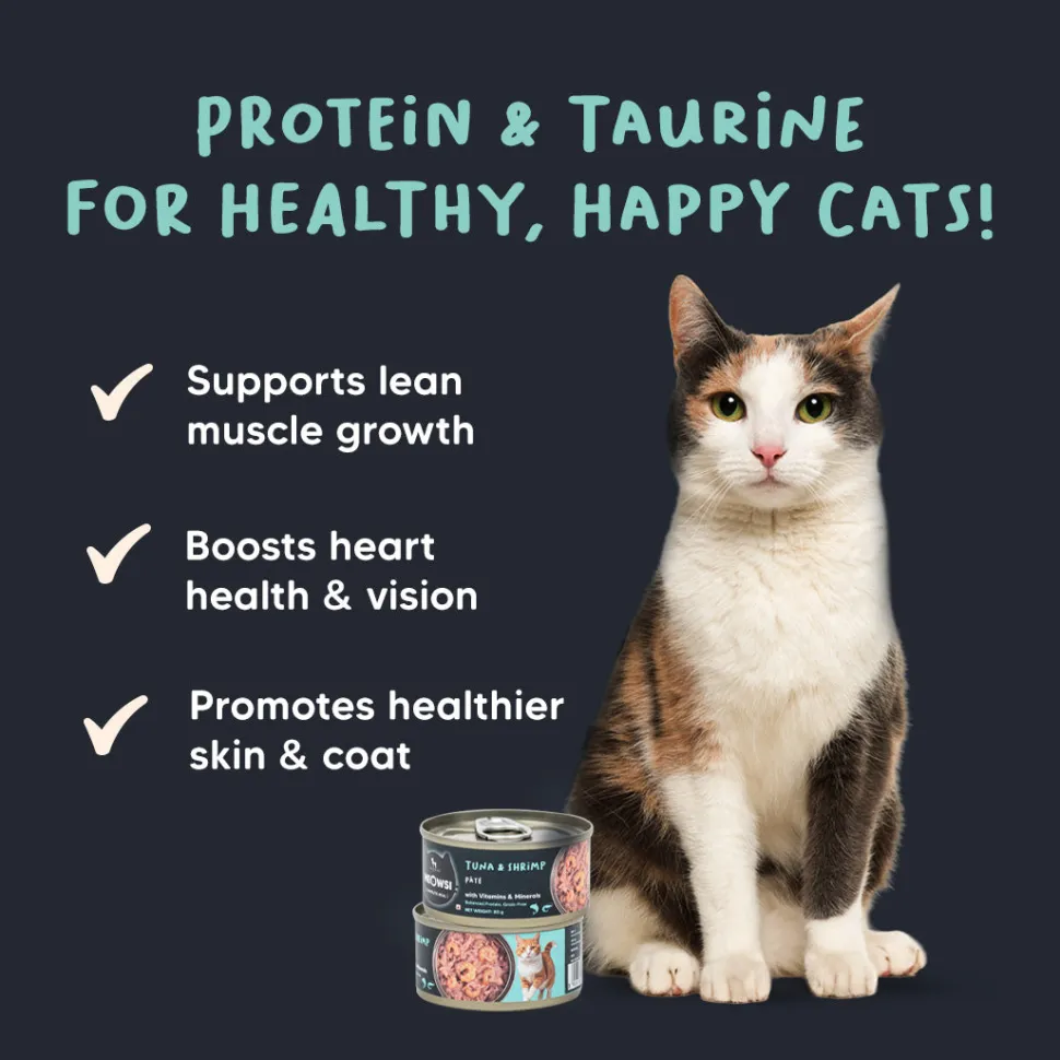 Meowsi Tuna & Shrimp Pâté Wet Cat Food Grain-Free 80g