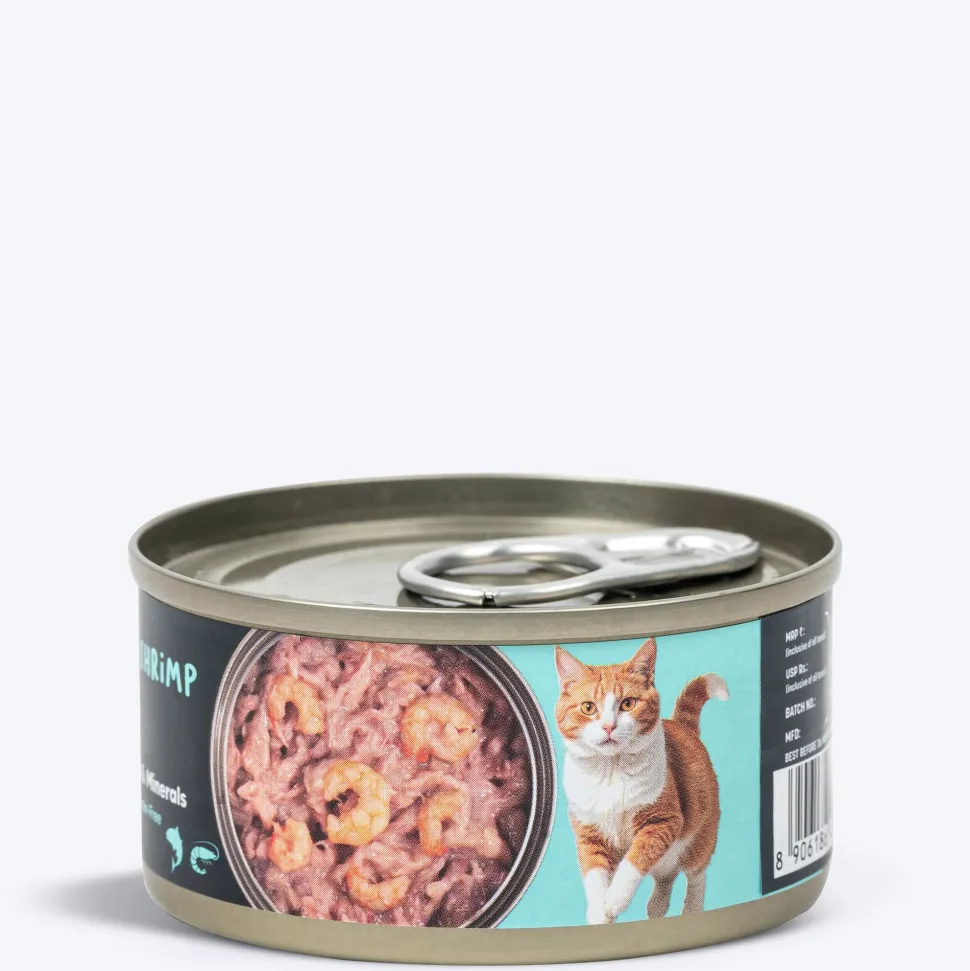 Meowsi Tuna & Shrimp Pâté Wet Cat Food Grain-Free 80g