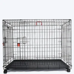 M-Pets Voyager Wire Crate with 2 Doors and Wheels For Dog & Cat