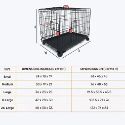 M-Pets Voyager Wire Crate with 2 Doors and Wheels For Dog & Cat
