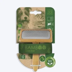 M-Pets Bamboo Slicker Pets Brush - Brown