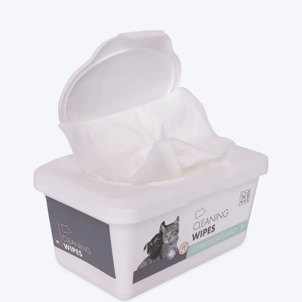 M-Pets Cleaning Wipes for Dogs & Cats - Body & Paws - 80 Pcs