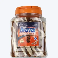 NPIC Twistix Milk & Cheese Dog Treats Canister - Small (50 Sticks) - 530g