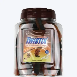 NPIC Twistix Peanut & Carob Dog Treats Canister - Small (50 Sticks) - 530g