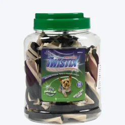 NPIC Twistix Vanilla Mint Dog Treats Canister - Small (50 Sticks) - 530g