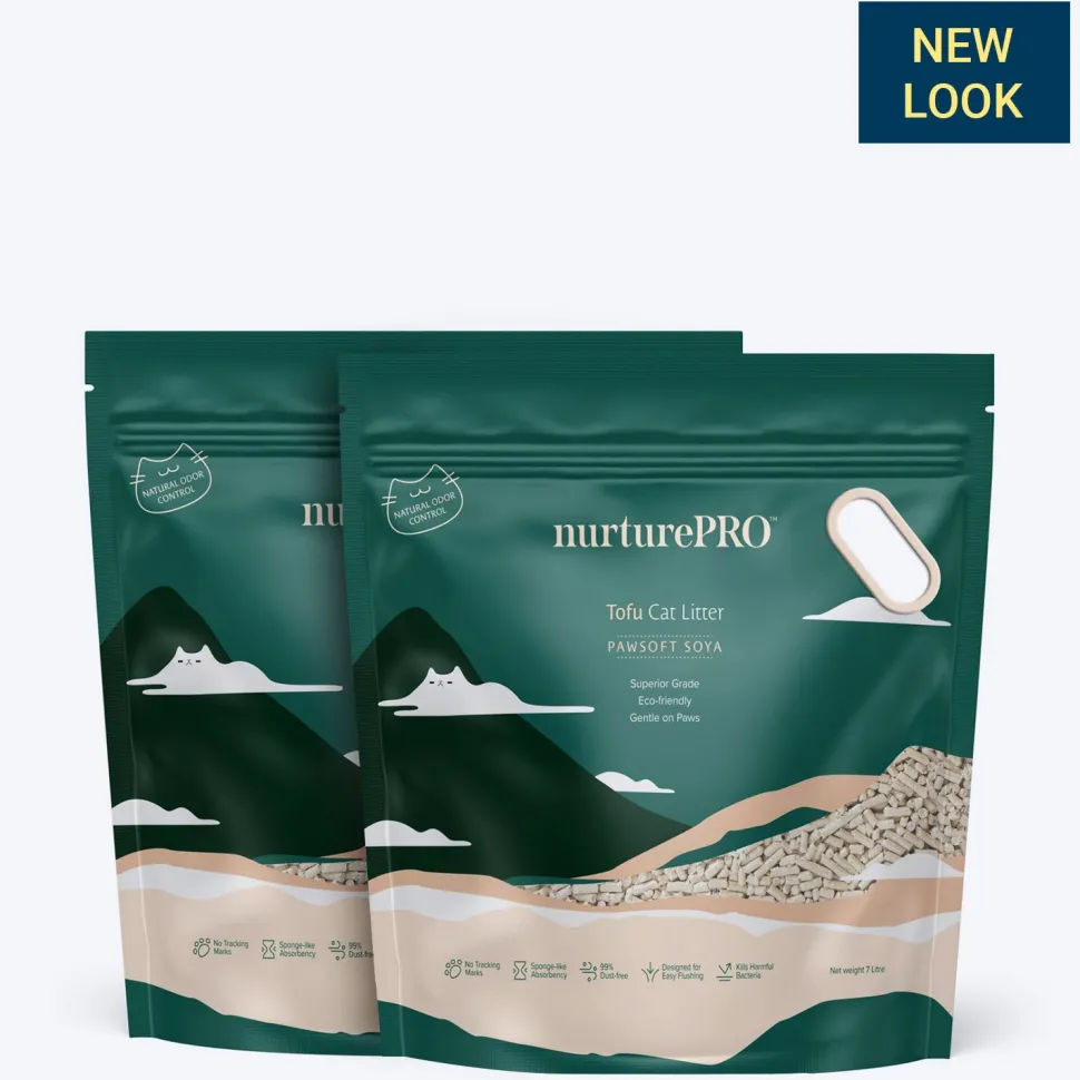 Nurture Pro Tofu Cat Litter Soya (Flushable & Lasts 4 Weeks) - 7 L (2.75Kg)