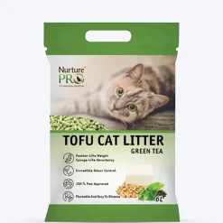 Nurture Pro Tofu Cat Litter Green Tea (Flushable & Lasts 4 Weeks) - 7 L (2.75Kg)