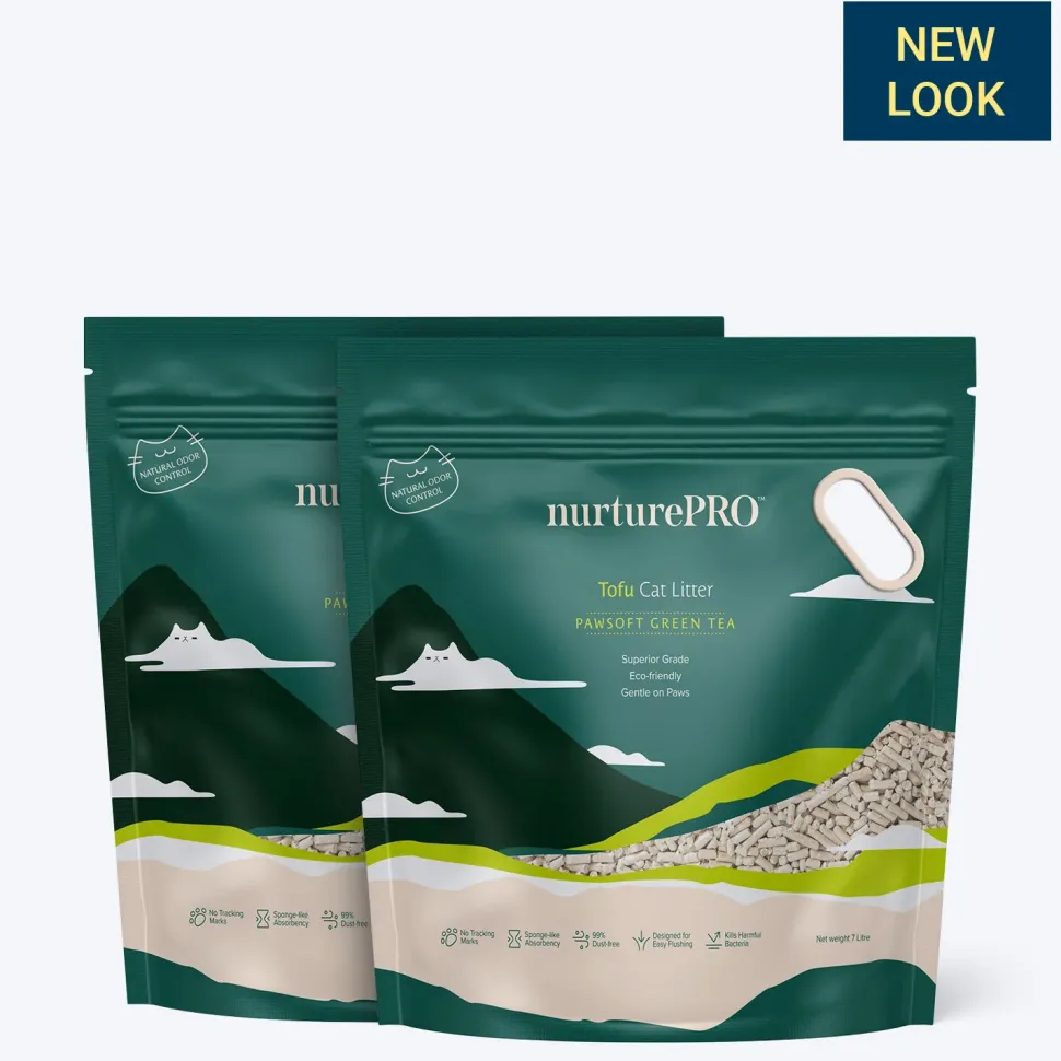 Nurture Pro Tofu Cat Litter Green Tea (Flushable & Lasts 4 Weeks) - 7 L (2.75Kg)