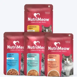 NutriMeow Adult Cat Food Trial Pack of 4 (80 gm each)