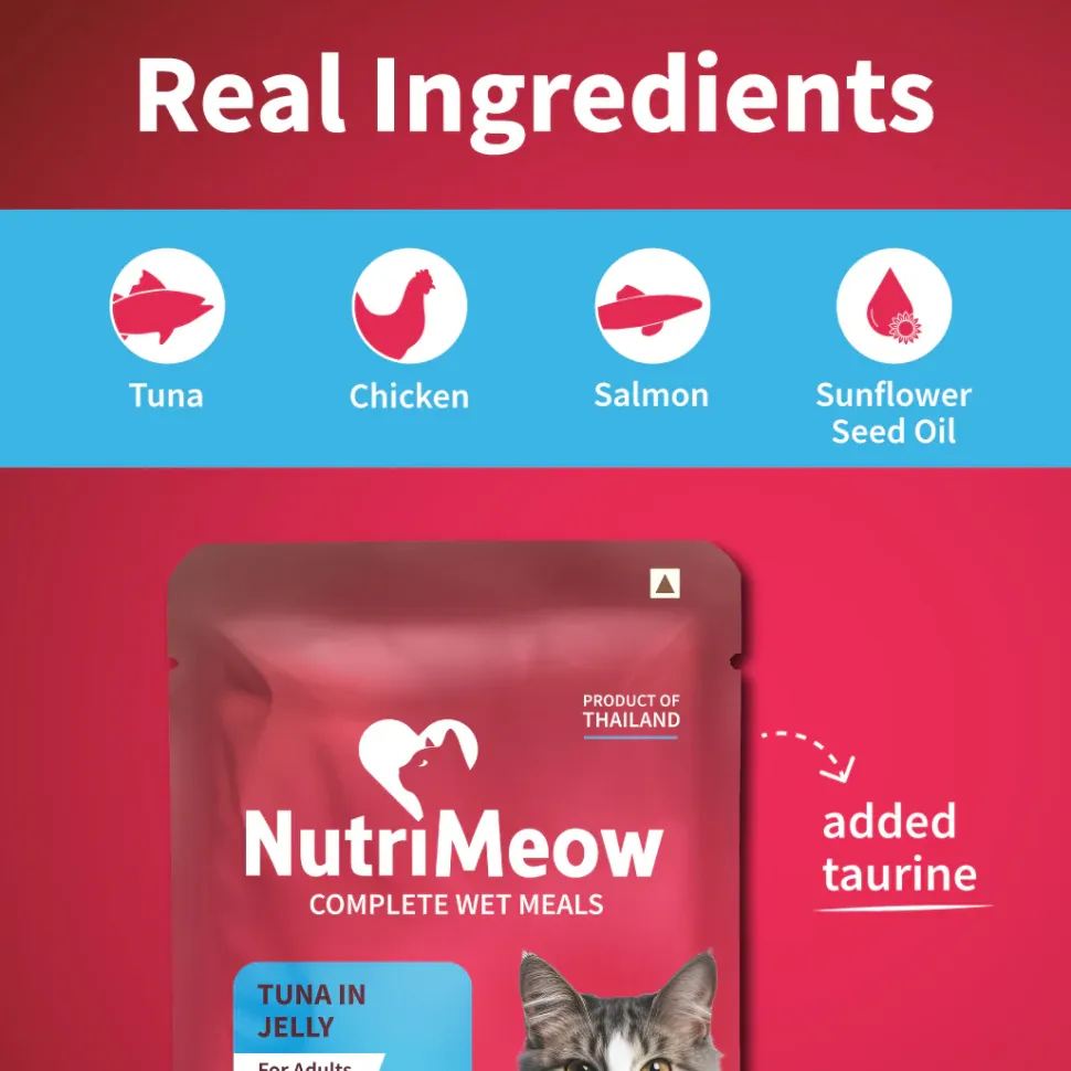 NutriMeow Adult Cat Food Trial Pack of 4 (80 gm each)