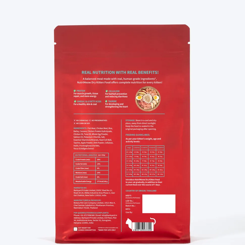 Nutrimeow Chicken & Fish Dry Food For Kitten
