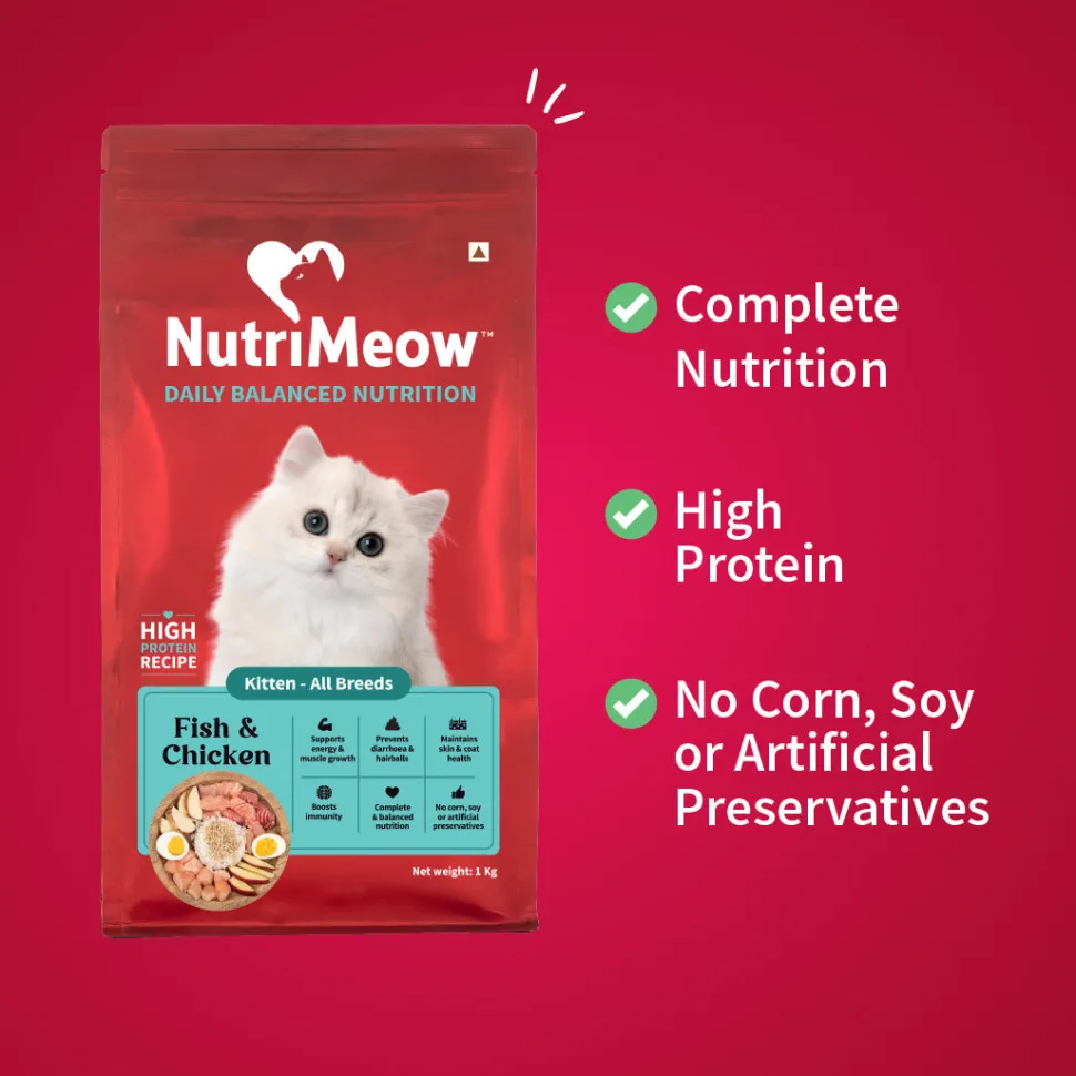 Nutrimeow Chicken & Fish Dry Food For Kitten