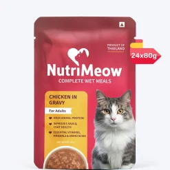 NutriMeow Chicken In Gravy Wet Food For Adult Cat - 80 gm