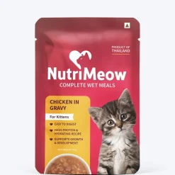 NutriMeow Chicken in Gravy Wet Food For Kitten - 80 gm
