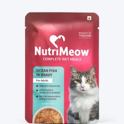 NutriMeow Oceanfish In Gravy Wet Food For Adult Cat - 80 gm