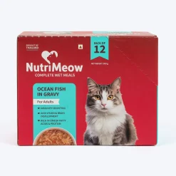 NutriMeow Oceanfish In Gravy Wet Food For Adult Cat - 80 gm