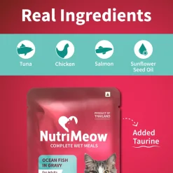 NutriMeow Oceanfish In Gravy Wet Food For Adult Cat - 80 gm