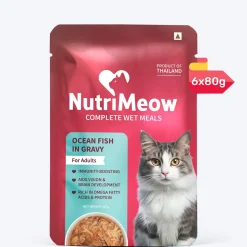 NutriMeow Oceanfish In Gravy Wet Food For Adult Cat - 80 gm