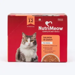 NutriMeow Salmon In Gravy Wet Food For Adult Cat - 80 gm