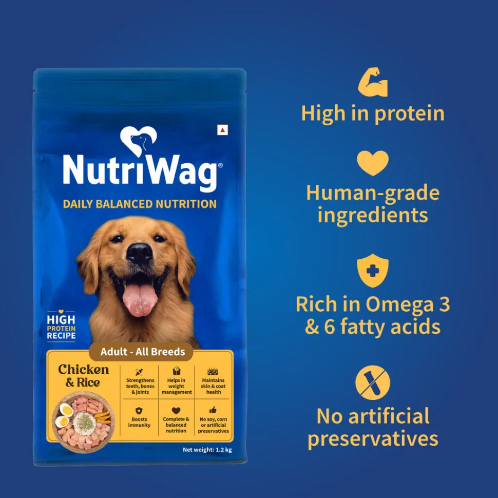 NutriWag Chicken & Rice Dry Food For Adult Dog