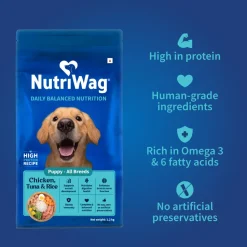 NutriWag Chicken, Tuna & Rice Dry Food For Puppy