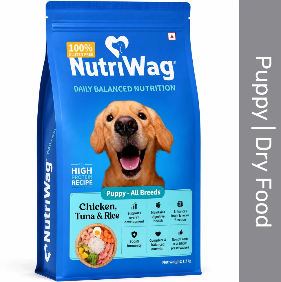 NutriWag Chicken, Tuna & Rice Dry Food For Puppy