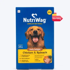 NutriWag Complete Wet Meals With Chicken, Rice & Spinach For Dog