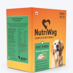 NutriWag Complete Wet Meals With Chicken, Rice & Spinach For Dog