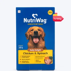 NutriWag Complete Wet Meals With Chicken, Rice & Spinach For Dog