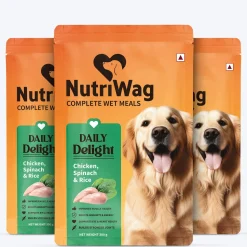 NutriWag Complete Wet Meals With Chicken, Rice & Spinach For Dog