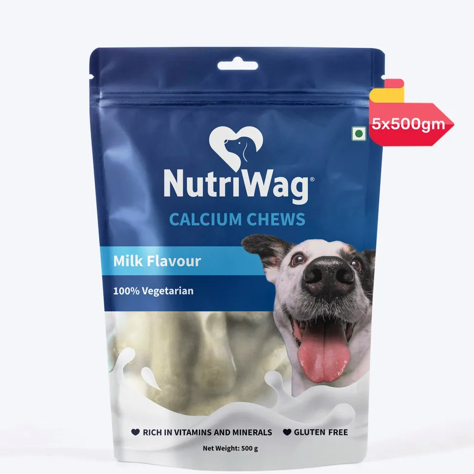NutriWag Milk Calcium Chew Bones Treats For Dog