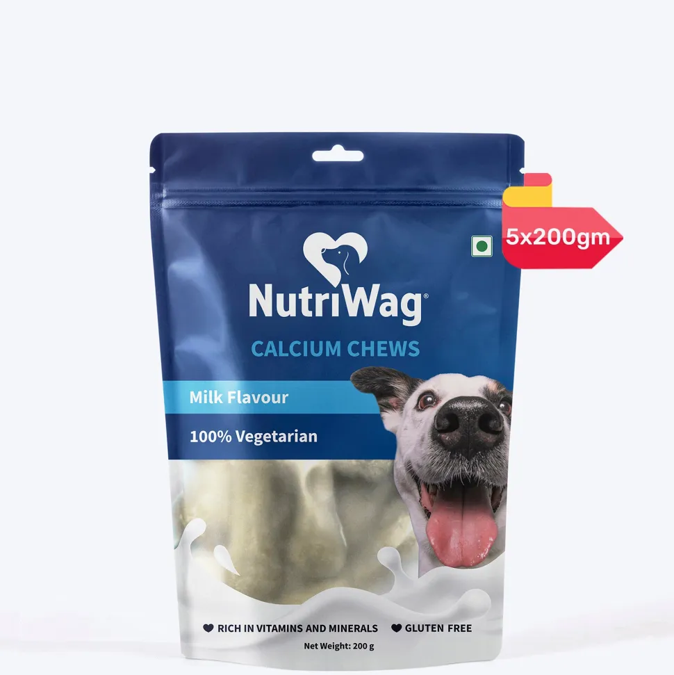 NutriWag Milk Calcium Chew Bones Treats For Dog