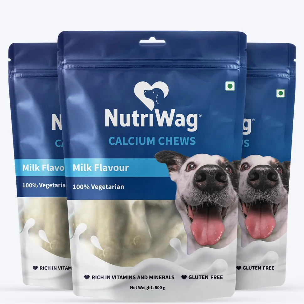 NutriWag Milk Calcium Chew Bones Treats For Dog