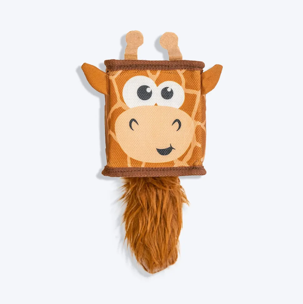 Outward Hound Giraffe Fire Biterz Cubez Chew Toy For Dog - Brown
