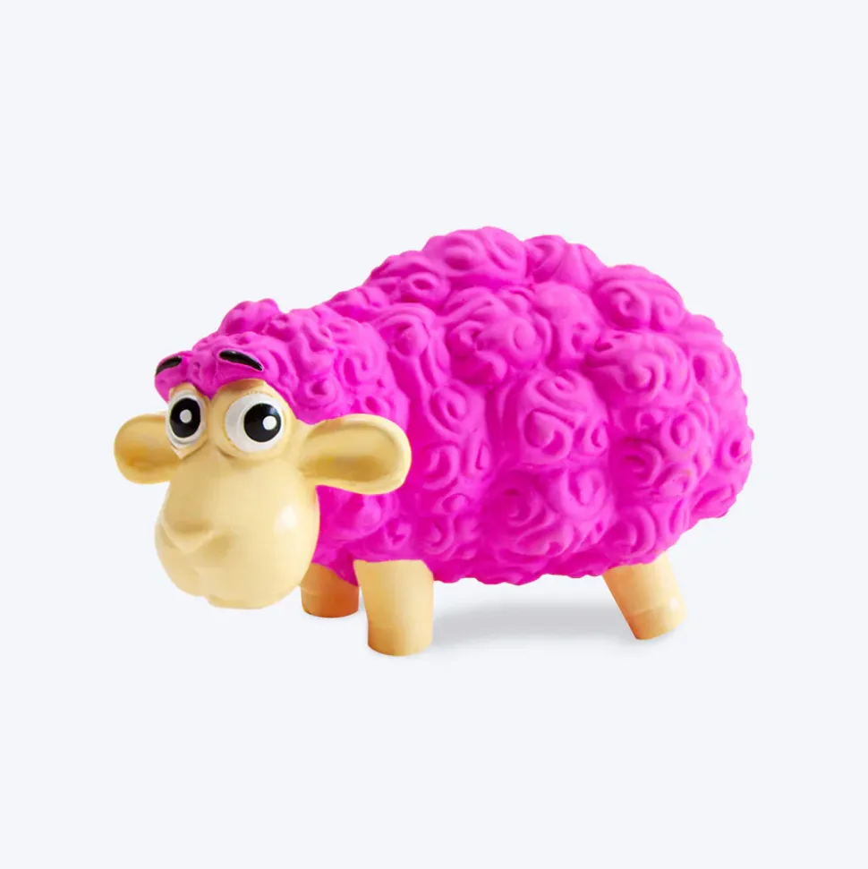 Outward Hound (Nina Ottosson) Tootiez Sheep Latex Rubber Dog Toy Pink