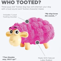 Outward Hound (Nina Ottosson) Tootiez Sheep Latex Rubber Dog Toy Pink