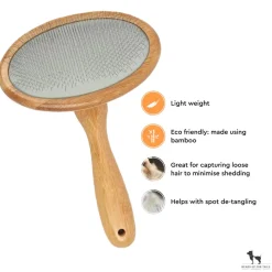 Paws For Earth Bamboo Slicker Brush For Dog & Cat - S