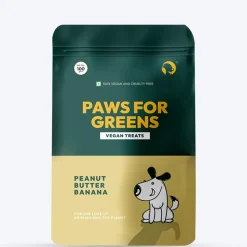 Paws For Greens Vegan Peanut Butter & Banana Treats For Dog - 100 gm
