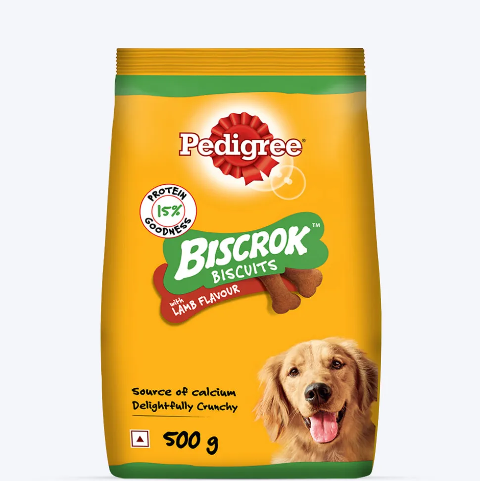 Pedigree Biscrok Lamb Flavour Biscuits For Dog - 500 gm