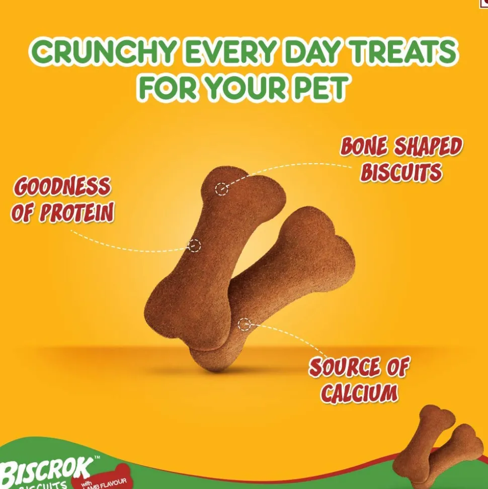 Pedigree Biscrok Lamb Flavour Biscuits For Dog - 500 gm
