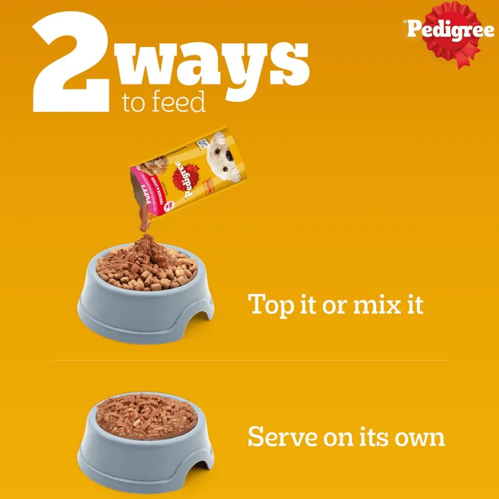 Pedigree Chicken & Liver Chunks In Gravy Puppy Wet Food - 130 g
