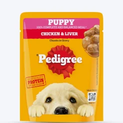 Pedigree Chicken & Liver Chunks in Gravy Wet Puppy Food - 70 g packs