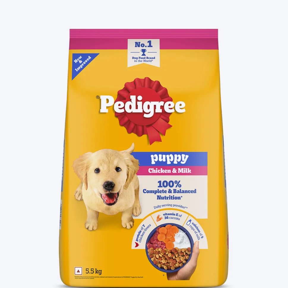 Pedigree Chicken & Milk Puppy Dry Dog Food (Contains 37 Essential Nutrients)