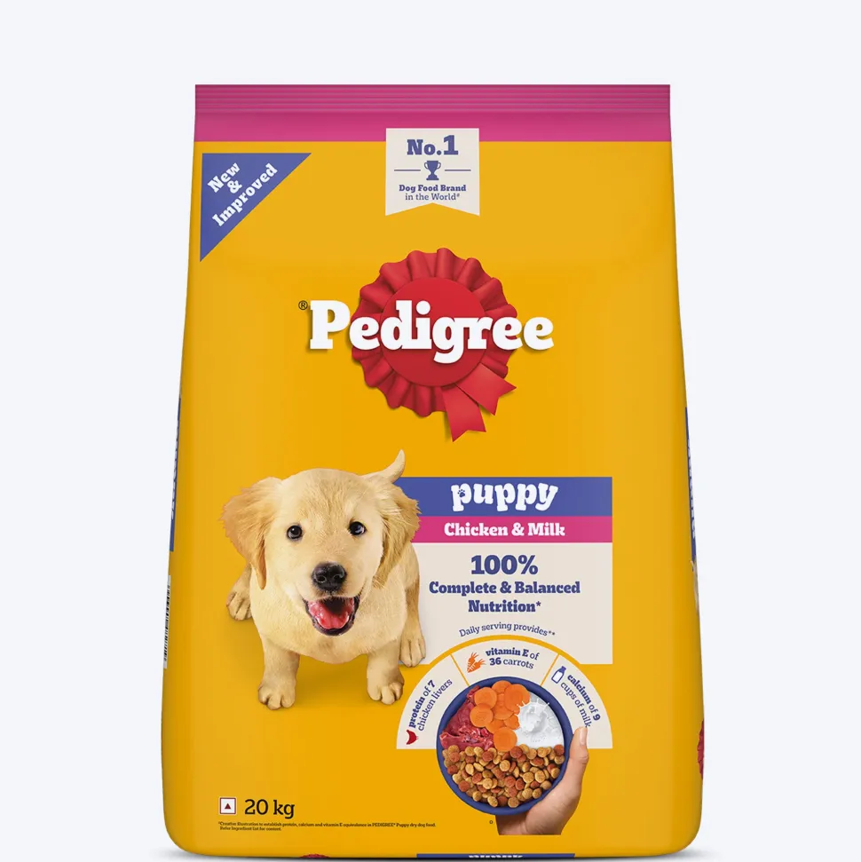 Pedigree Chicken & Milk Puppy Dry Dog Food (Contains 37 Essential Nutrients)