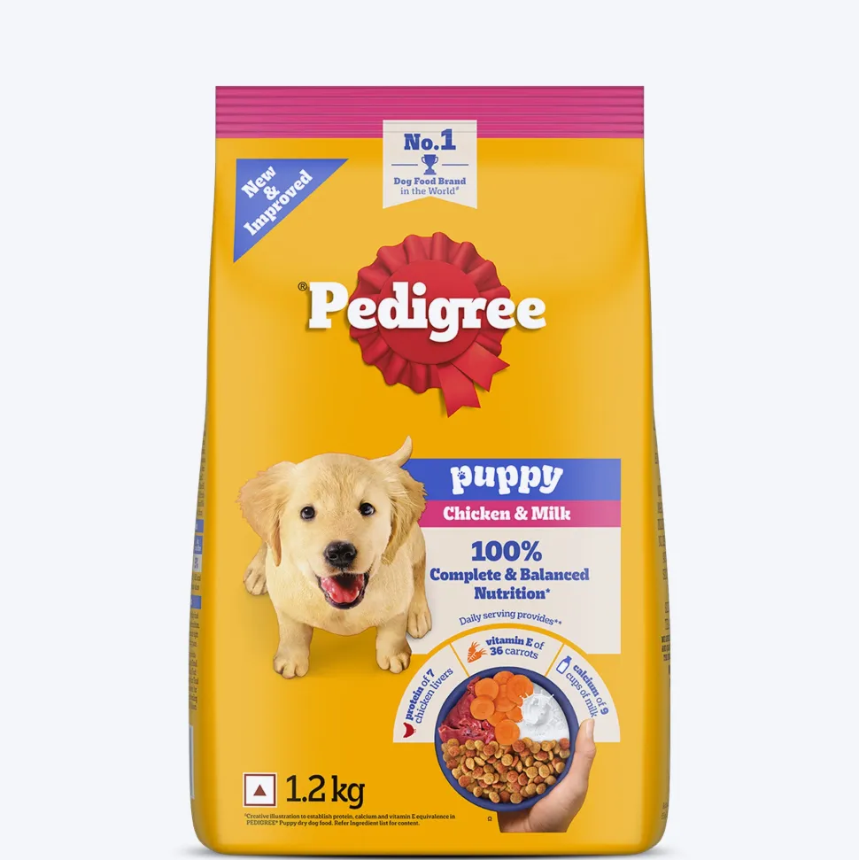 Pedigree Chicken & Milk Puppy Dry Dog Food (Contains 37 Essential Nutrients)
